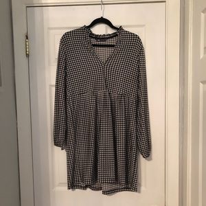 ZARA houndstooth dress (dress shirt)